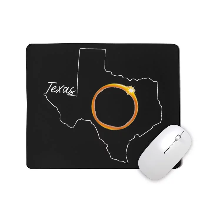 Texas April 8 Total Solar Eclipse Usa Map Totality Mousepad