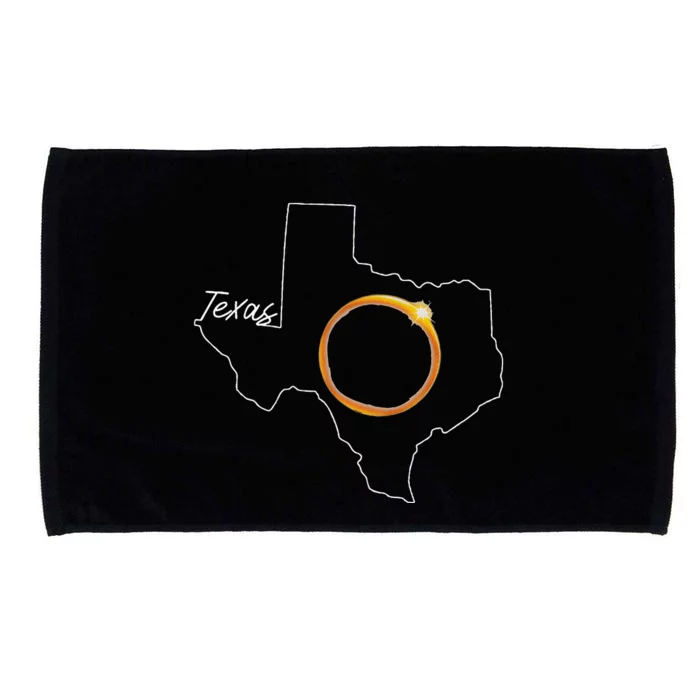 Texas April 8 Total Solar Eclipse Usa Map Totality Microfiber Hand Towel