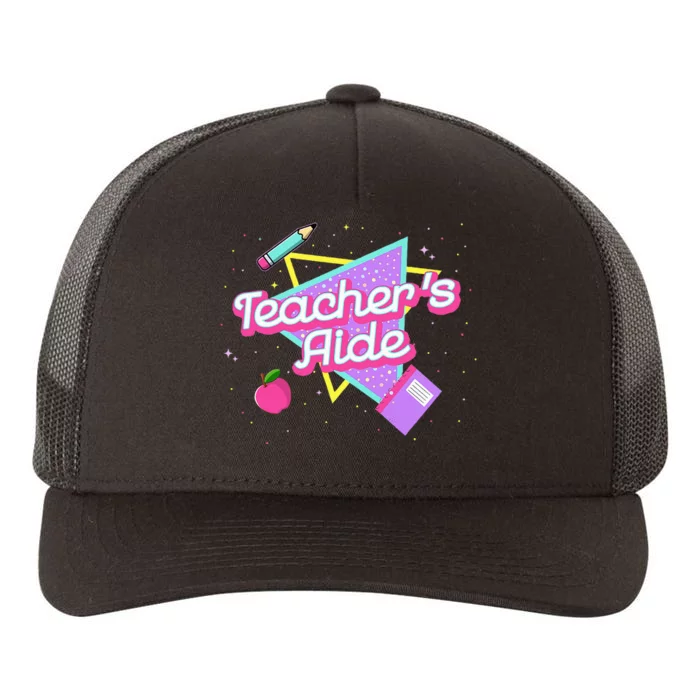 Teachers Aide 80s 90s Back To School Yupoong Adult 5-Panel Trucker Hat