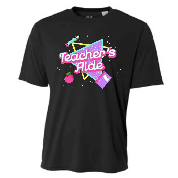 Teachers Aide 80s 90s Back To School Cooling Performance Crew T-Shirt