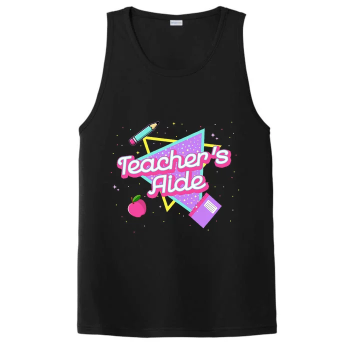 Teachers Aide 80s 90s Back To School Performance Tank