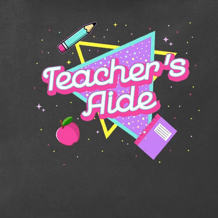 Teachers Aide 80s 90s Back To School Zip Tote Bag