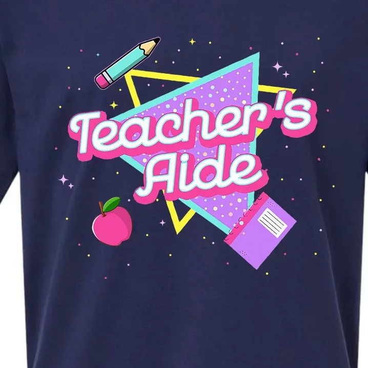 Teachers Aide 80s 90s Back To School Sueded Cloud Jersey T-Shirt