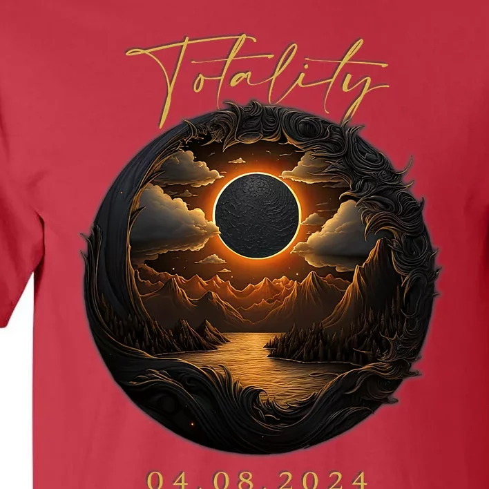 Totality April 8 2024 Total Solar Eclipse America Tall T-Shirt