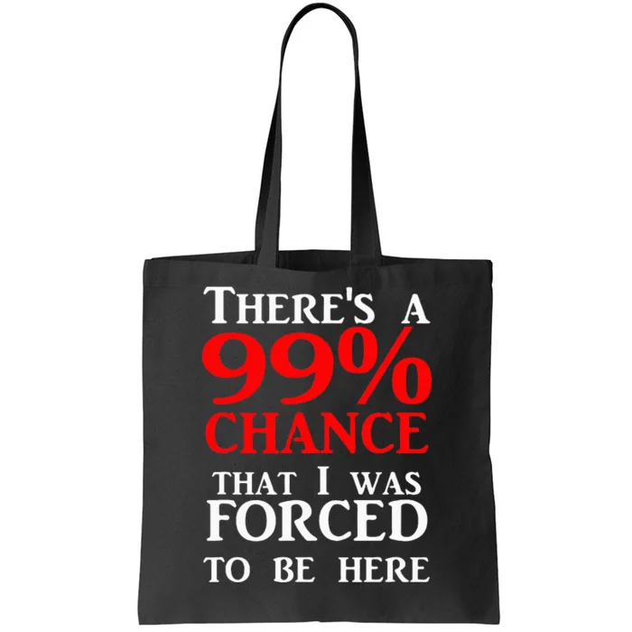 ThereS A 99 Chance That I Was Forced To Be Here Tote Bag