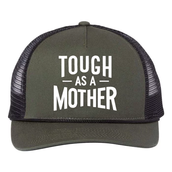 Tough As A Mother White Retro Rope Trucker Hat Cap