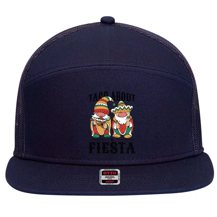 Taco About A Fiesta Gnomes 7 Panel Mesh Trucker Snapback Hat