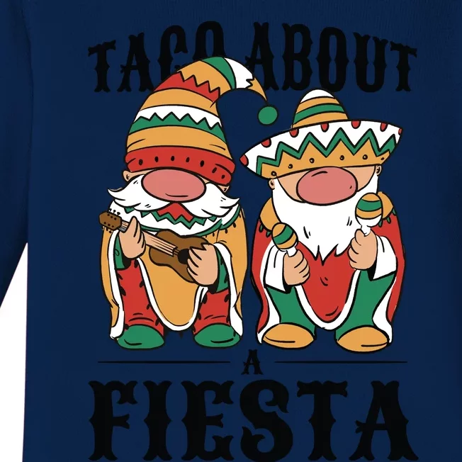 Taco About A Fiesta Gnomes Baby Long Sleeve Bodysuit