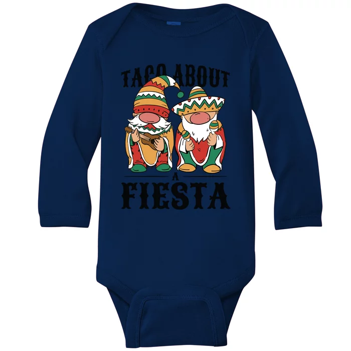 Taco About A Fiesta Gnomes Baby Long Sleeve Bodysuit