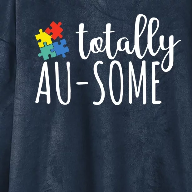 Totally Awesome Autism Awareness Hooded Wearable Blanket