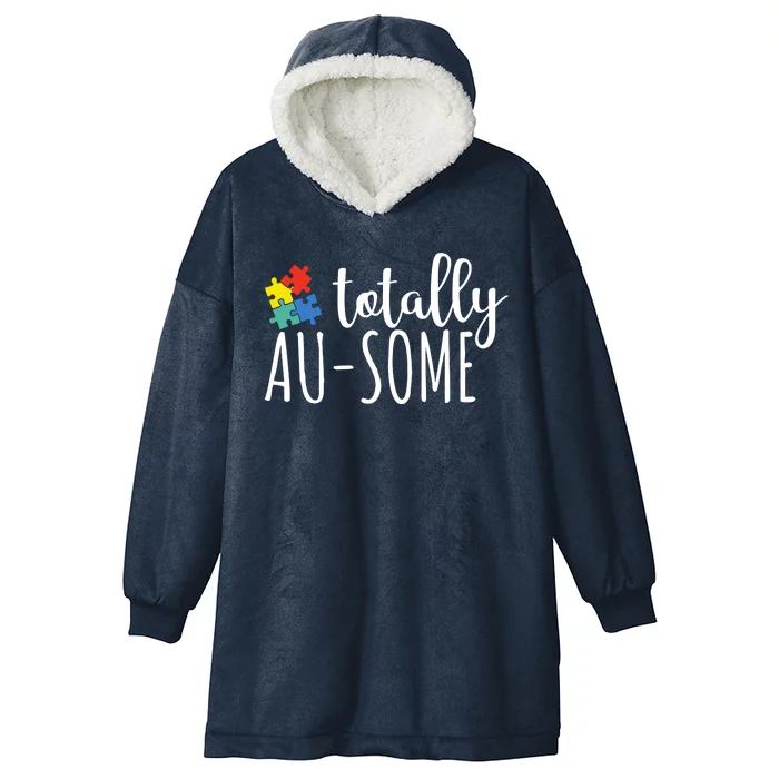 Totally Awesome Autism Awareness Hooded Wearable Blanket