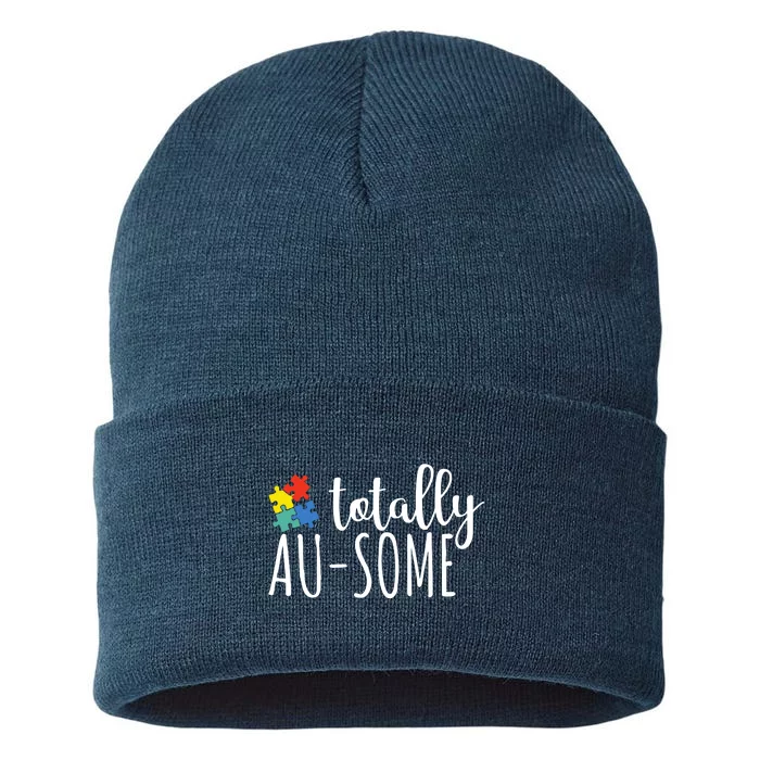 Totally Awesome Autism Awareness Sustainable Knit Beanie