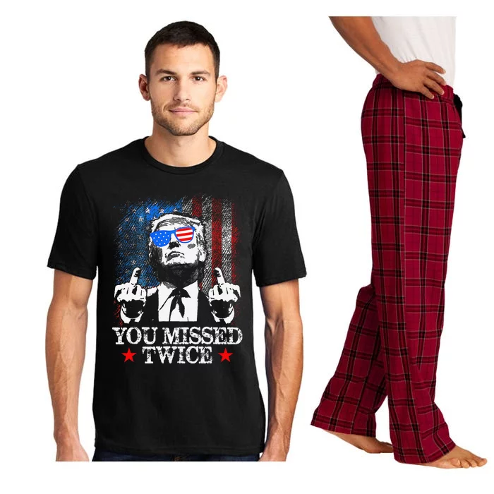 Trump Assassination Attempt Trump 2024 You Missed Twice Pajama Set