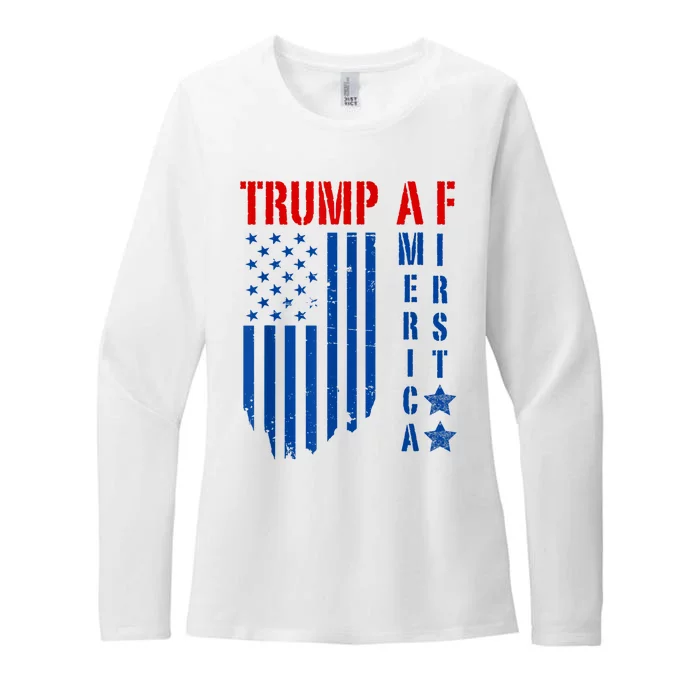 Trump Af America First Ultra Maga Republican Military Voter Womens CVC Long Sleeve Shirt