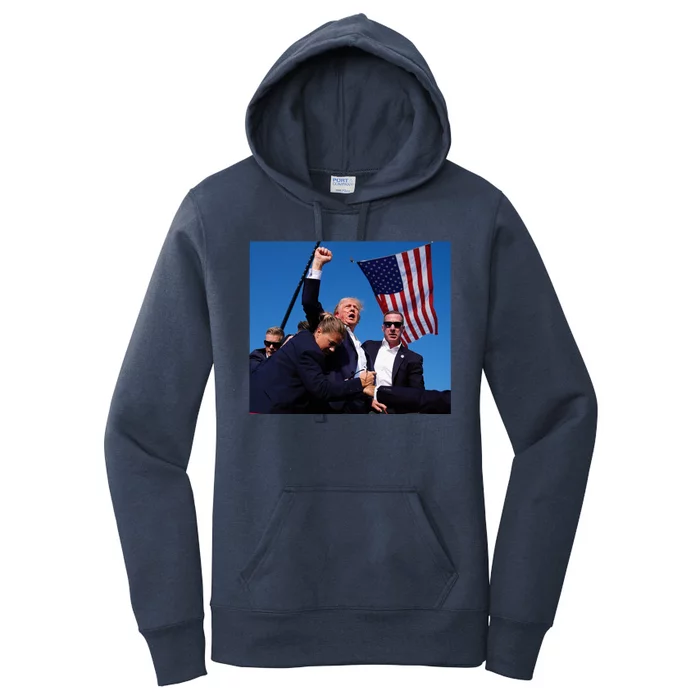 Trump Assassination Attempt 2024 Fight Fighting Fighter Women's Pullover Hoodie