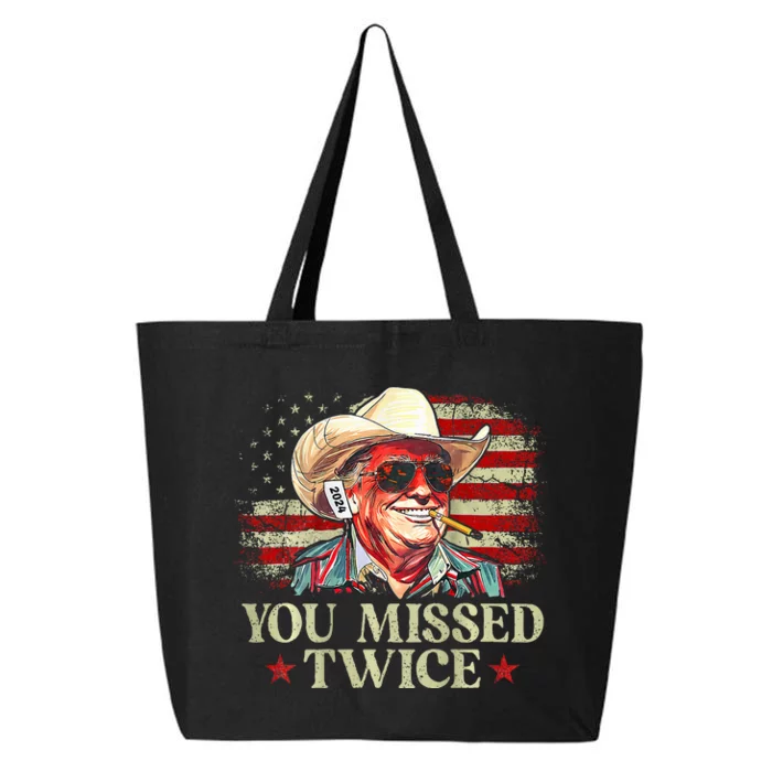 Trump Assassination Attempt You Missed Twice 25L Jumbo Tote