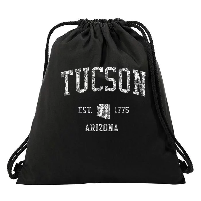 Tucson Arizona AZ Vintage Sports Design Retro Drawstring Bag