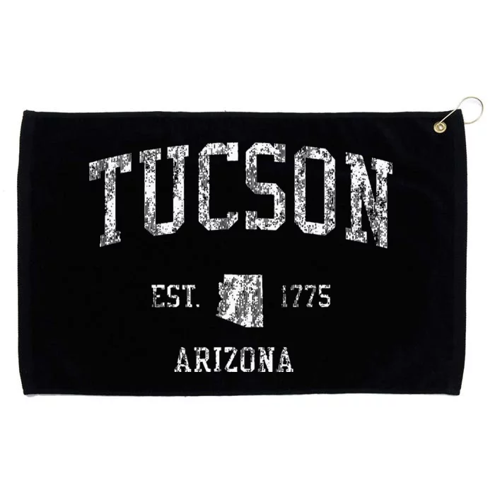 Tucson Arizona AZ Vintage Sports Design Retro Grommeted Golf Towel