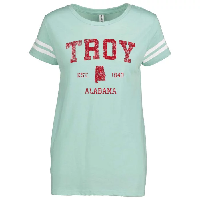 Troy Alabama Al Vintage Sports Design Enza Ladies Jersey Football T-Shirt