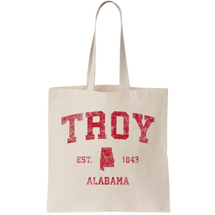 Troy Alabama Al Vintage Sports Design Tote Bag