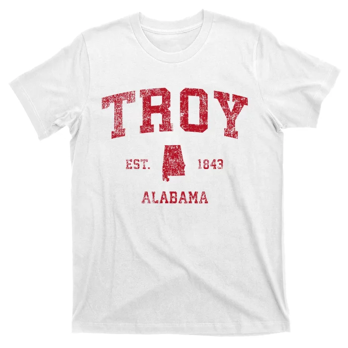 Troy Alabama Al Vintage Sports Design T-Shirt