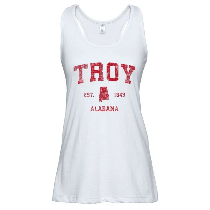 Troy Alabama Al Vintage Sports Design Ladies Essential Flowy Tank