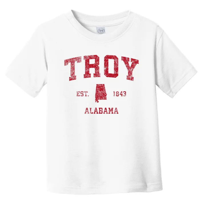 Troy Alabama Al Vintage Sports Design Toddler T-Shirt