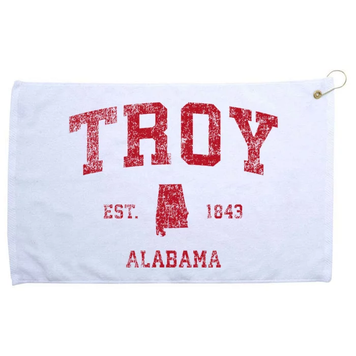 Troy Alabama Al Vintage Sports Design Grommeted Golf Towel