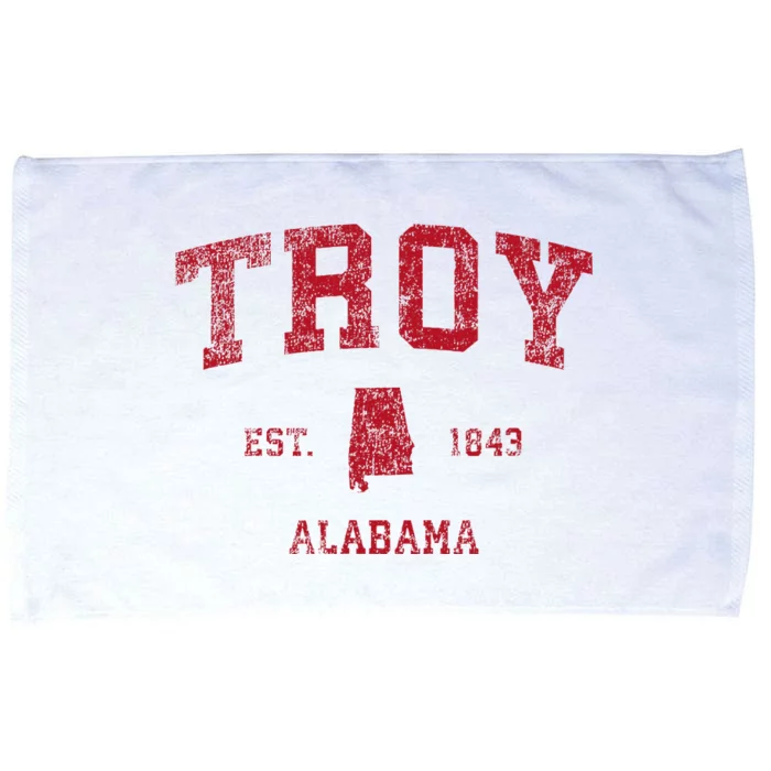 Troy Alabama Al Vintage Sports Design Microfiber Hand Towel