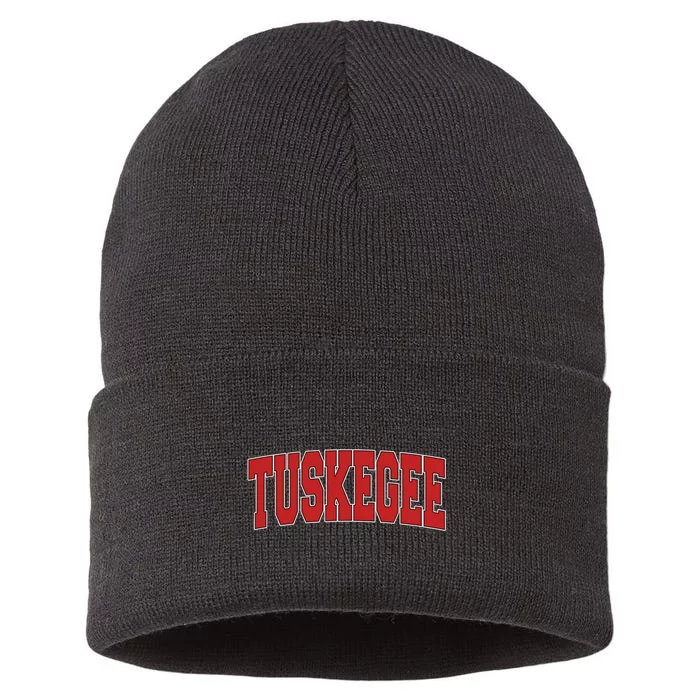 Tuskegee Al Alabama Varsity Style Usa Vintage Sports Sustainable Knit Beanie