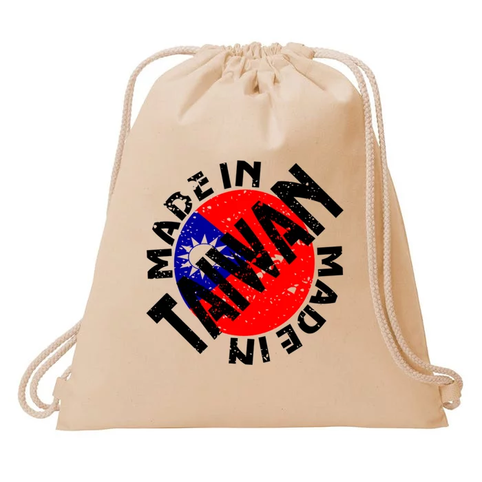 Taiwanese American Asian Heritage Roc Taiwan Flag Art Gift Funny Gift Drawstring Bag