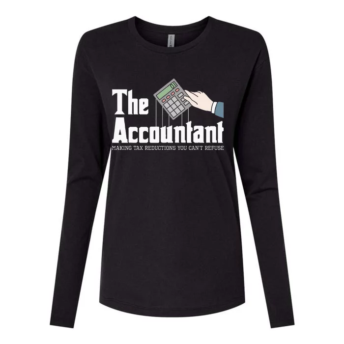 The Accountant Auditor Bookkeeper Bookkeeping Taxation Womens Cotton Relaxed Long Sleeve T-Shirt