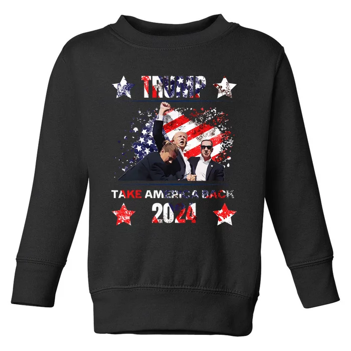 Trump Assassination Attempt 2024 Toddler Sweatshirt