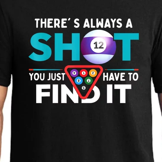 Theres Always A Shot Funny Bar Snooker Billiard Player Gift Pajama Set