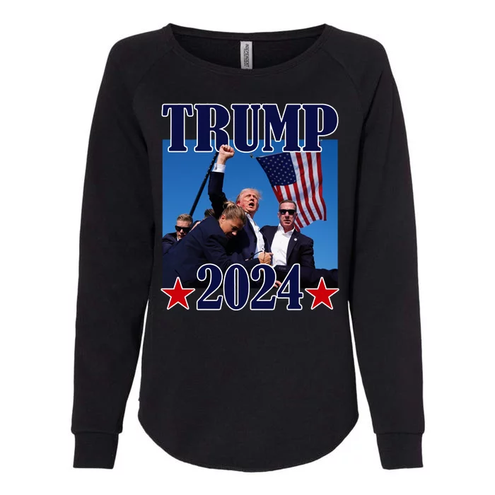 Trump Assassination Attempt Iconic 2024 Womens California Wash Sweatshirt