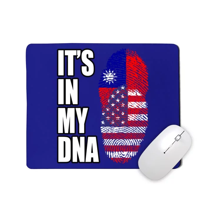 Taiwanese And American Mix Heritage Dna Flag Cute Gift Mousepad