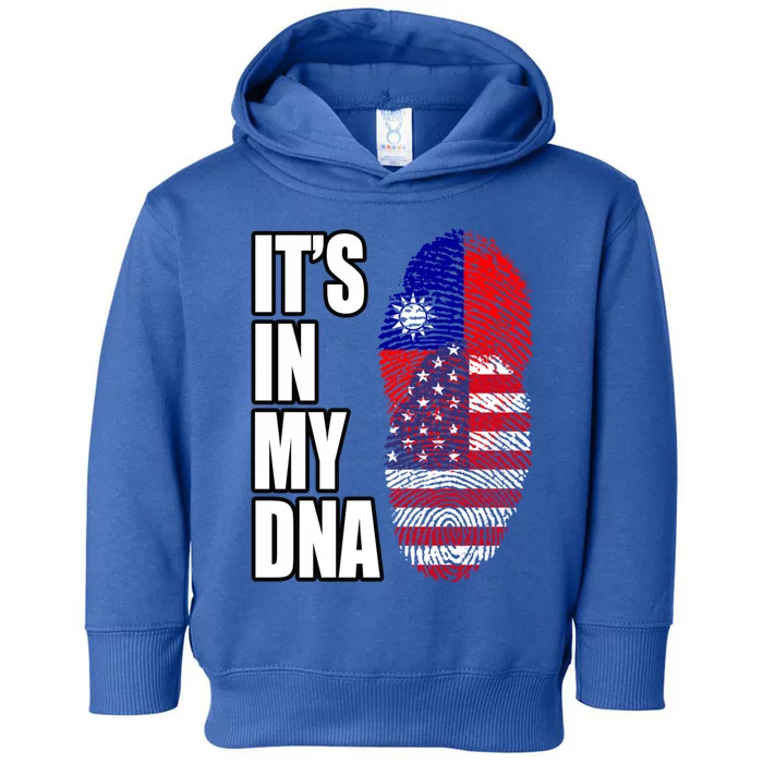 Taiwanese And American Mix Heritage Dna Flag Cute Gift Toddler Hoodie