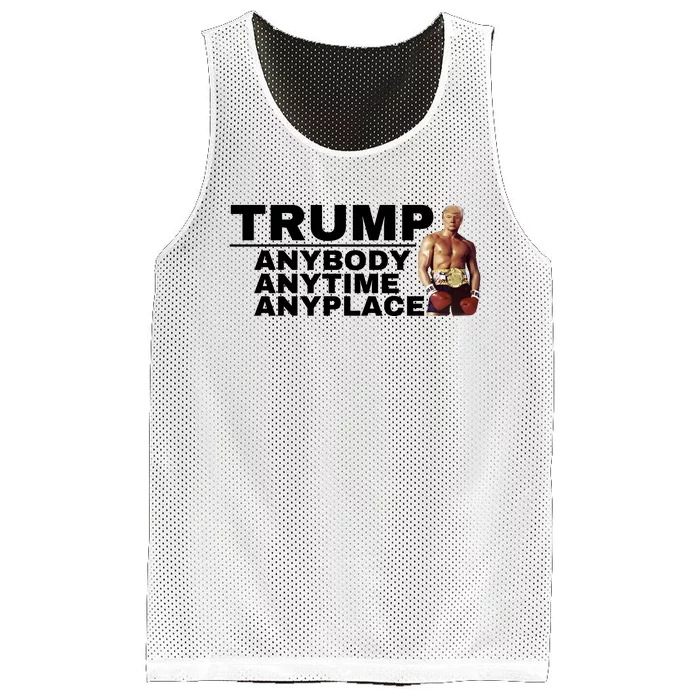 Trump Anybody Anytime Anyplace Trump 2024 Mesh Reversible Basketball Jersey Tank