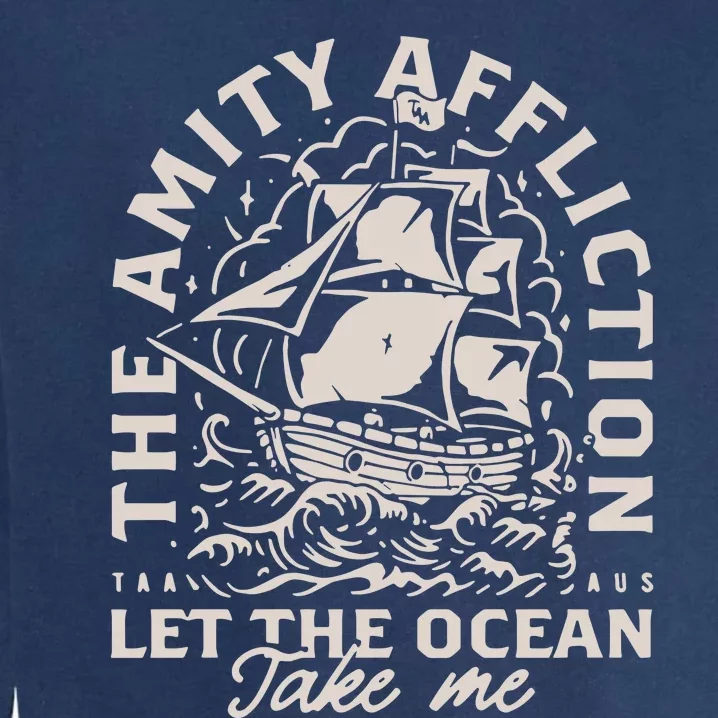 The Amity Affliction Let The Ocean Take Me Ship Garment-Dyed Sweatshirt