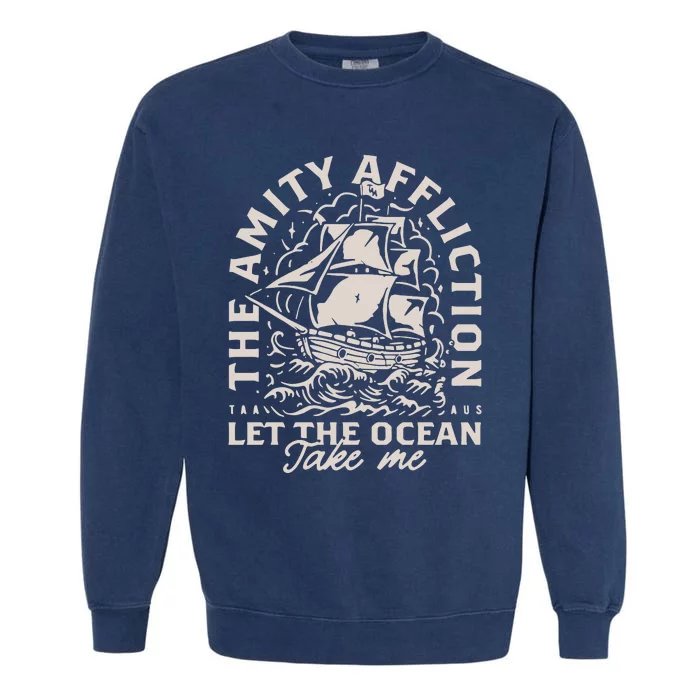 The Amity Affliction Let The Ocean Take Me Ship Garment-Dyed Sweatshirt