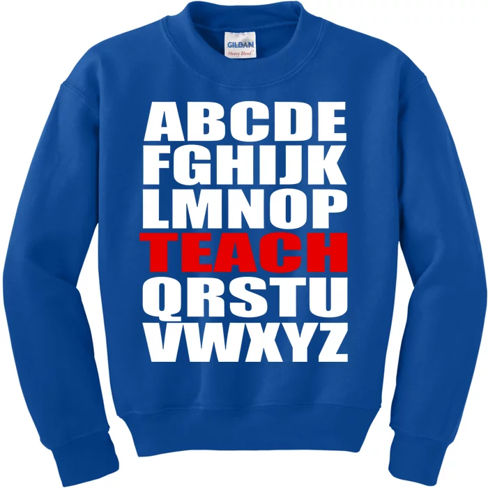 Teacher Alphabet Abcs Learning Agiftz Cool Gift Kids Sweatshirt