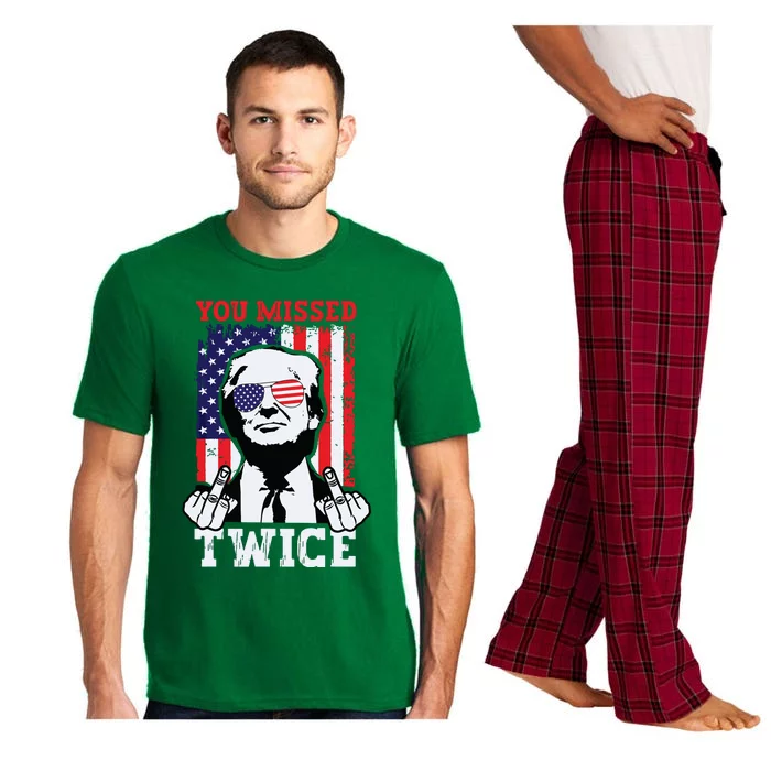 Trump Assassination Attempt Trump 2024 You Missed Twice Pajama Set