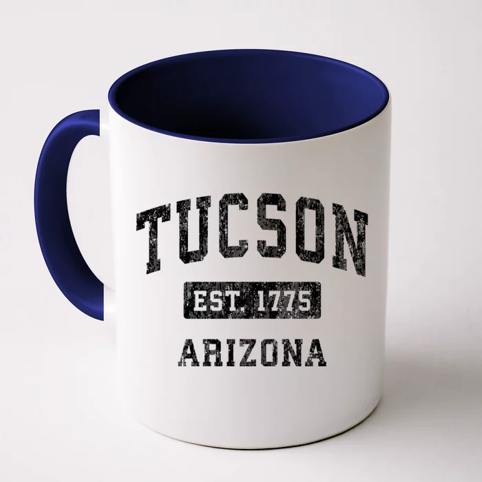 Tucson Arizona Az Vintage Established Sports Front & Back Coffee Mug