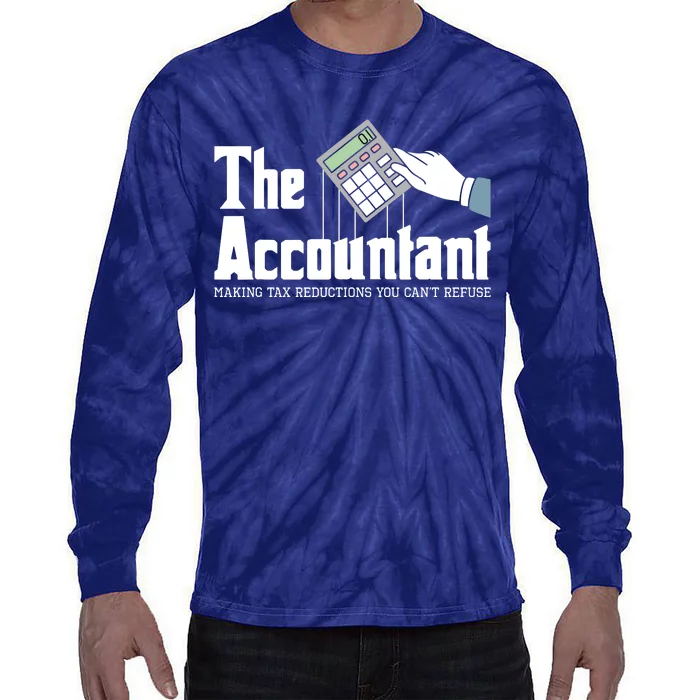 The Accountant Auditor Bookkeeper Bookkeeping Taxation Tie-Dye Long Sleeve Shirt