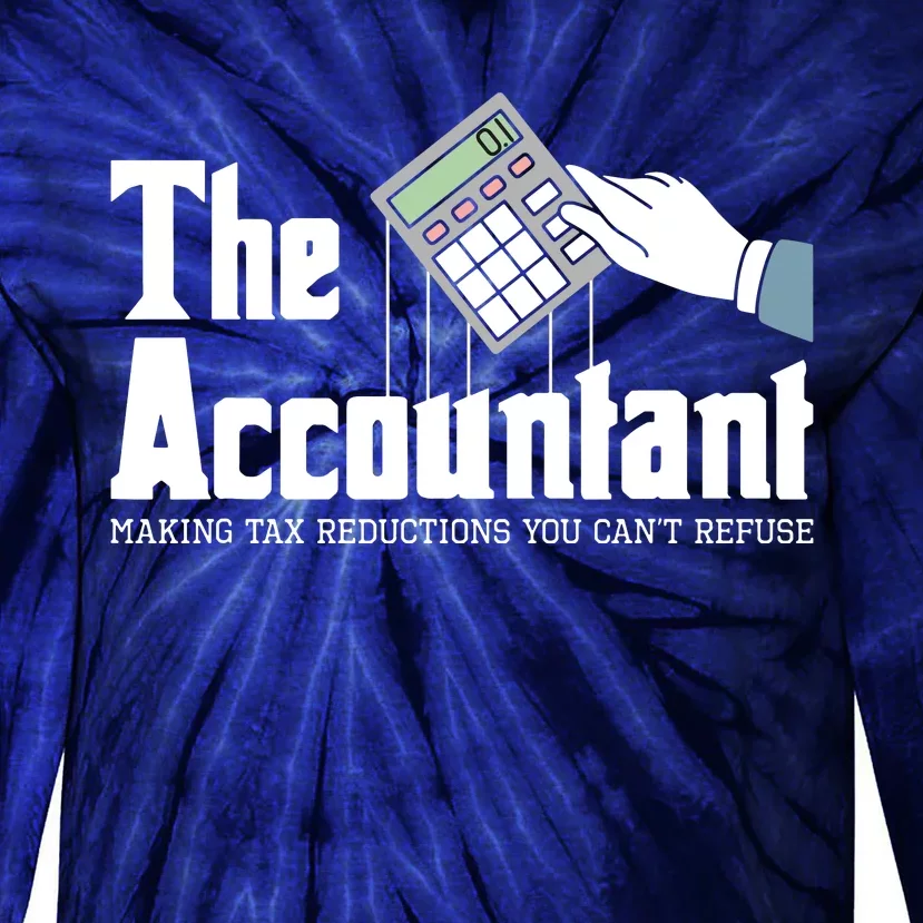 The Accountant Auditor Bookkeeper Bookkeeping Taxation Tie-Dye Long Sleeve Shirt