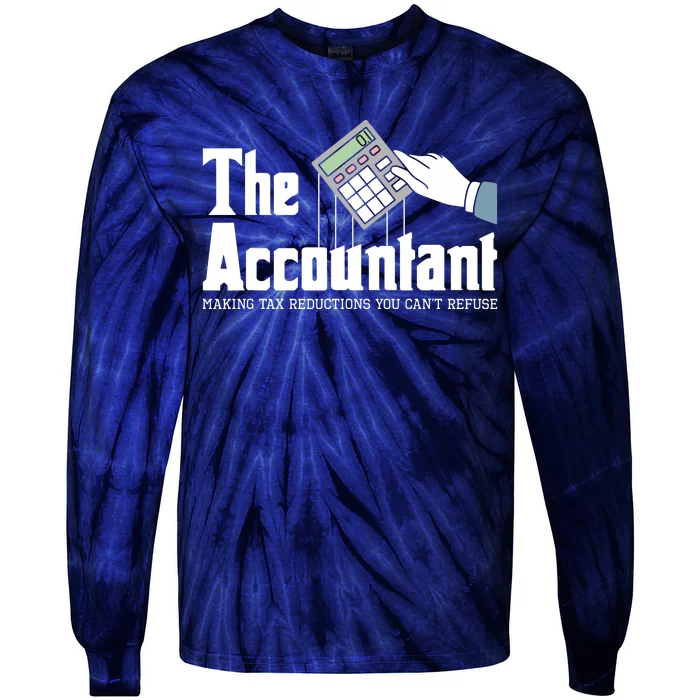 The Accountant Auditor Bookkeeper Bookkeeping Taxation Tie-Dye Long Sleeve Shirt