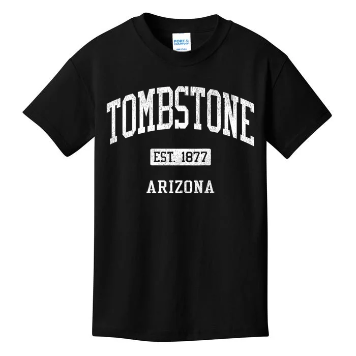 Tombstone Arizona Az Js04 Vintage Athletic Sports Kids T-Shirt