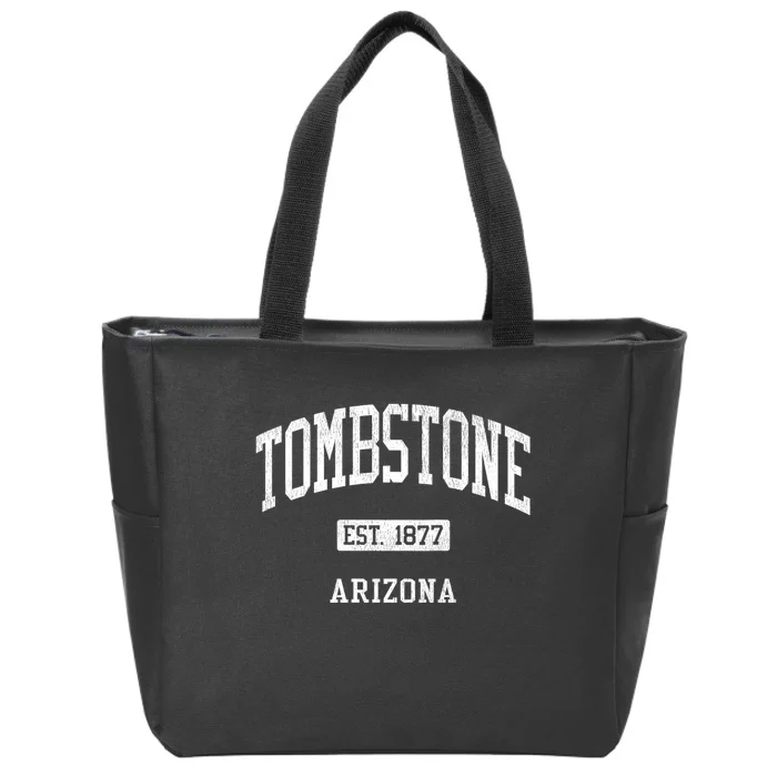 Tombstone Arizona Az Js04 Vintage Athletic Sports Zip Tote Bag