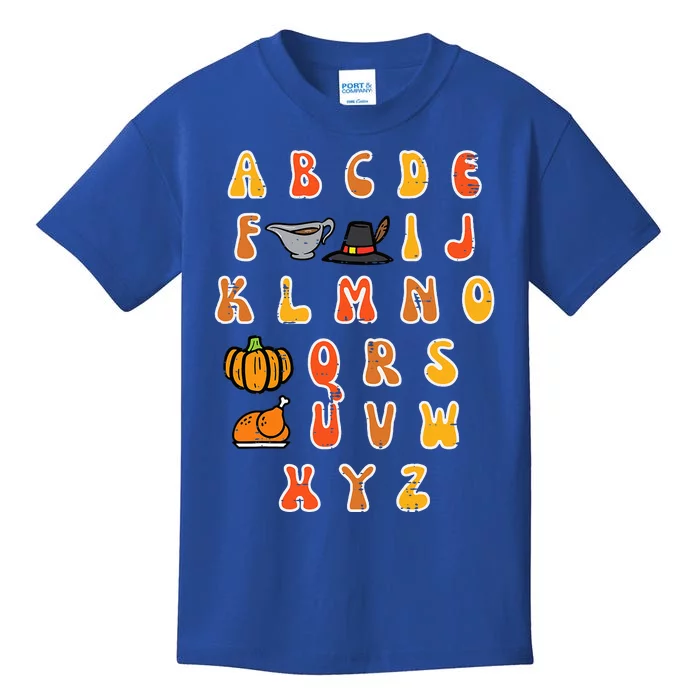 Thanksgiving ABC Alphabet Turkey Day Fall Teacher Kids T-Shirt