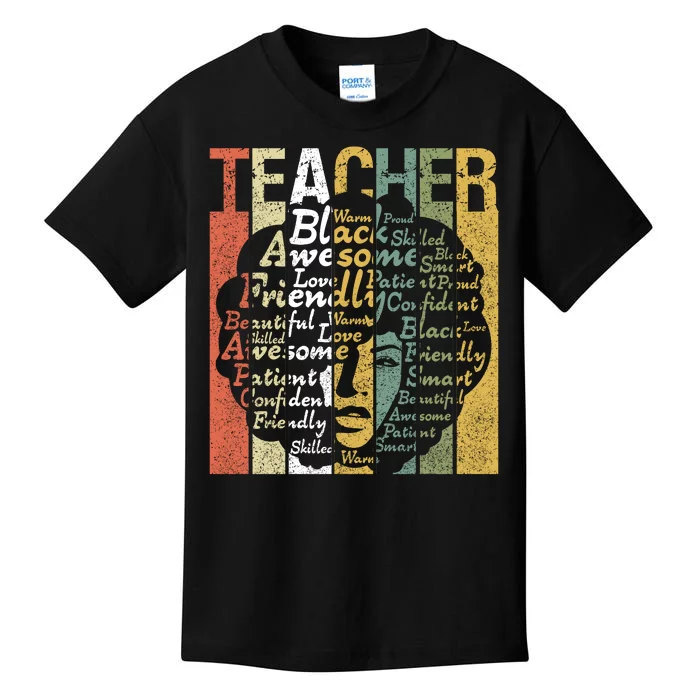 Teacher Africa Afro Women Black History Month Teachers Gift Kids T-Shirt